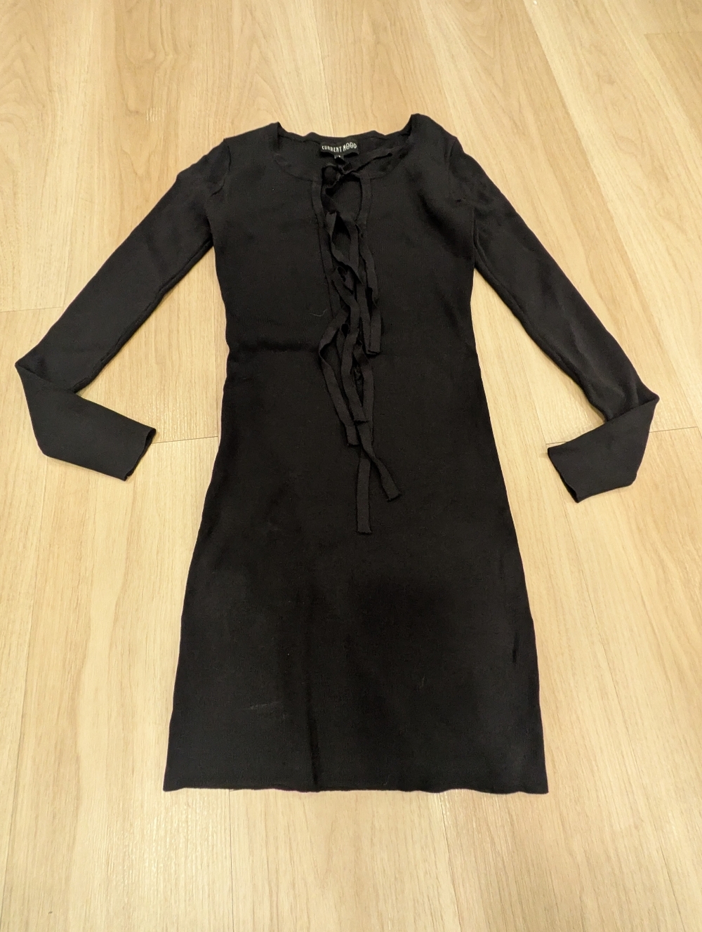 Current Mood Body Con Right Dress With Bows Front Size S Dolls Kill